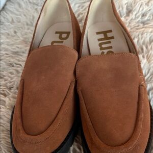 Hush Puppies Women’s Brown Suede Chunky Loafers